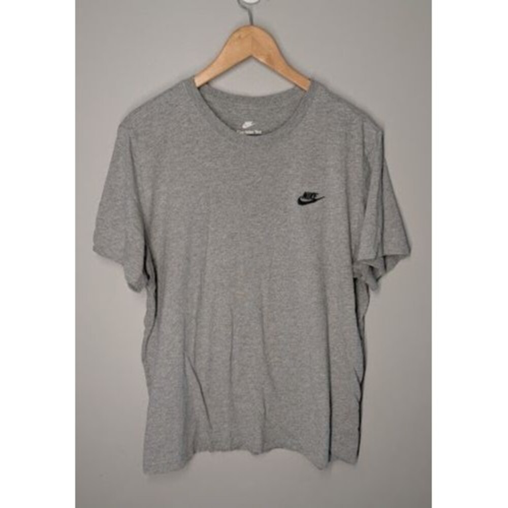 Nike The Nike Tee Gray Cotton Logo Men's XL Crew Neck Short Sleeve T-Shirt